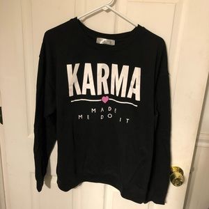 Wound Up Karma Crew Neck Sweatshirt
